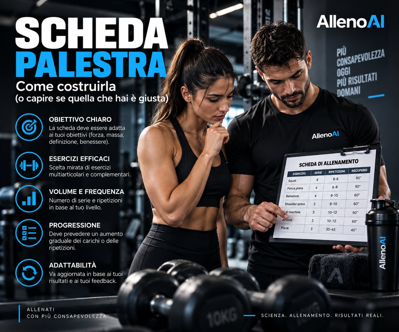 Scheda palestra: come costruirla (o capire se quella che hai è giusta)