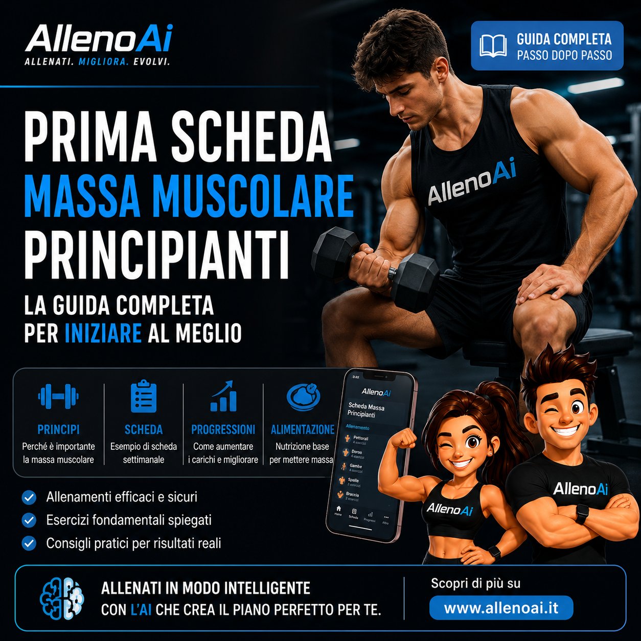 La prima scheda per la massa muscolare