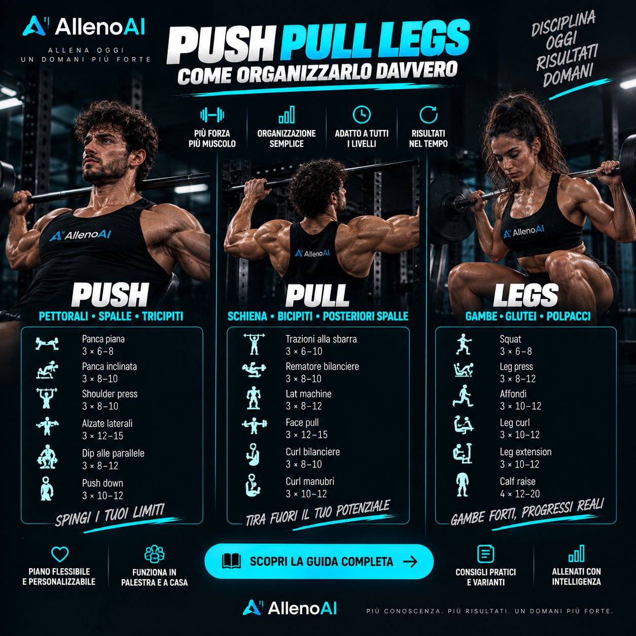 Push Pull Legs: come organizzarlo davvero