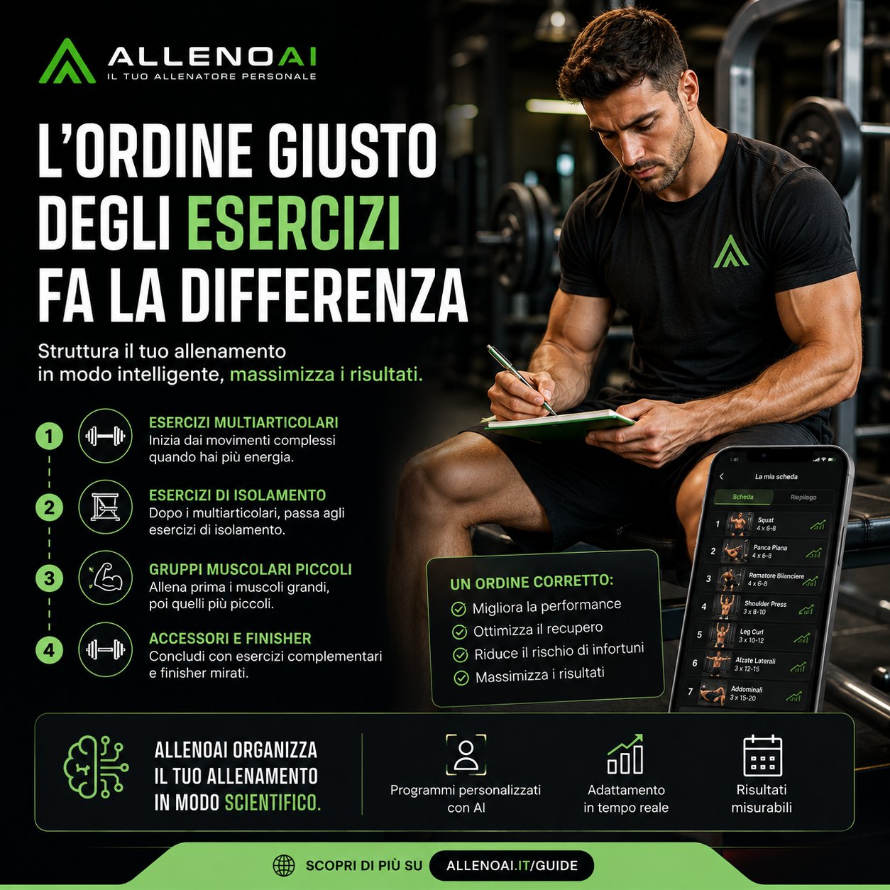 In che ordine mettere gli esercizi