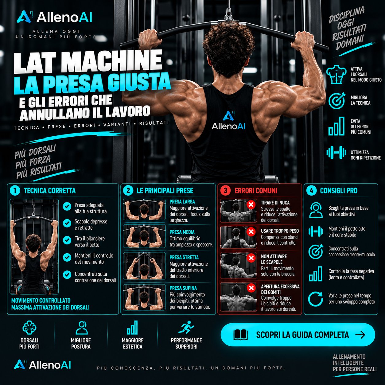 Lat machine: la presa giusta e gli errori che annullano il lavoro