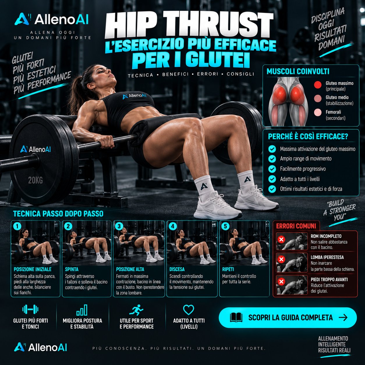Hip thrust: l'esercizio più efficace per i glutei