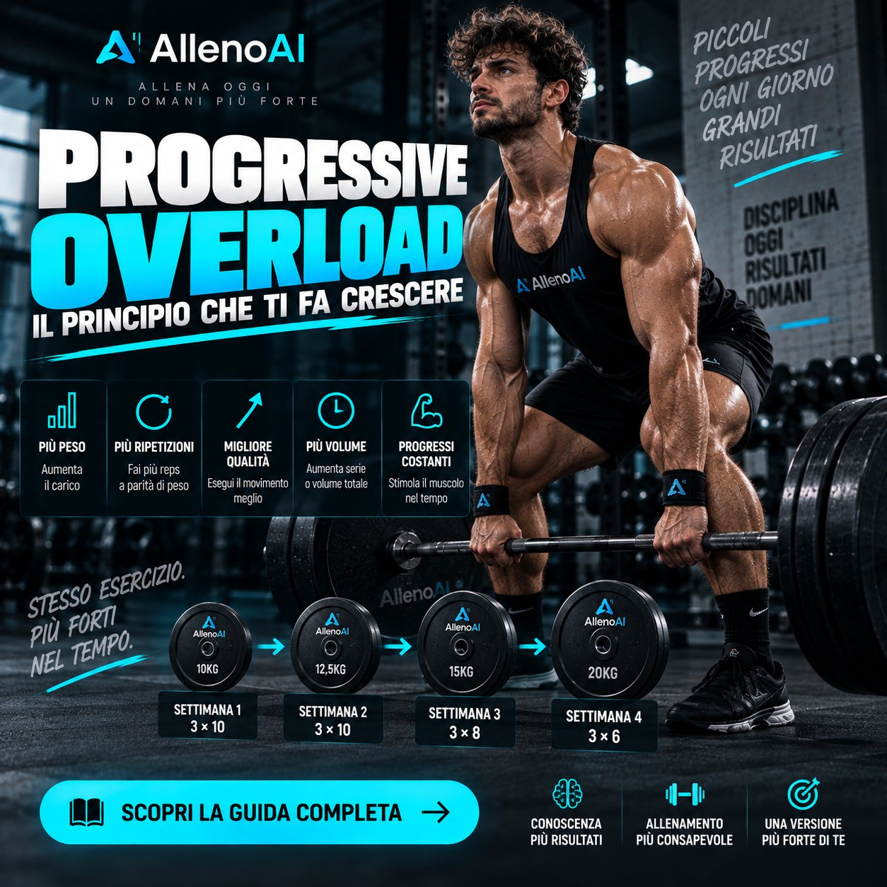 Progressive overload: il principio che ti fa crescere
