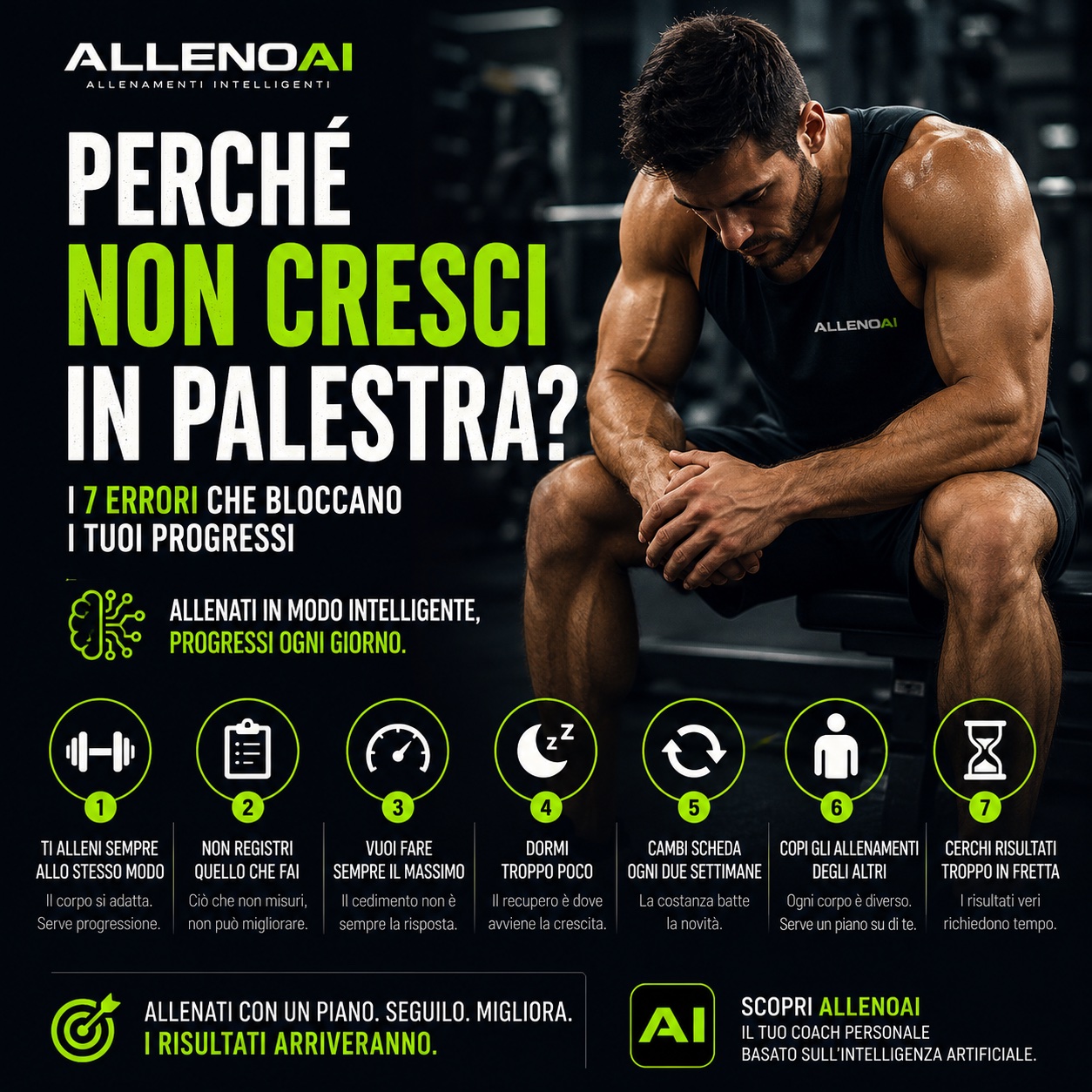 Perché non cresci in palestra? I 7 errori che bloccano i tuoi progressi